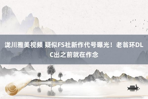 泷川雅美视频 疑似FS社新作代号曝光！老翁环DLC出之前就在作念