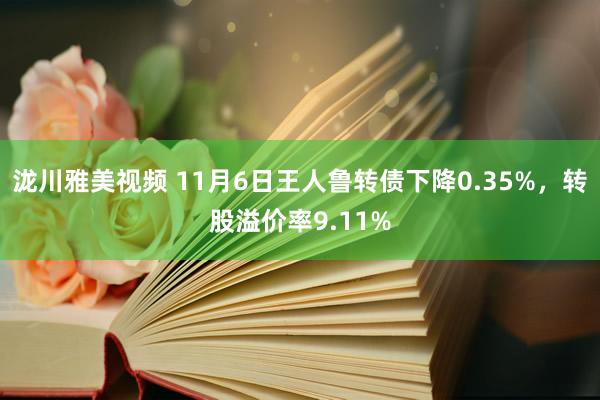 泷川雅美视频 11月6日王人鲁转债下降0.35%，转股溢价率9.11%